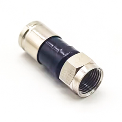 20pcs F Male Connector Black Plug Straight Connector Compression Type for RG6