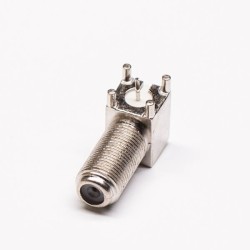 20pcs F Type Connector 90 Degree Coaxial Jack Bulkhead for PCB