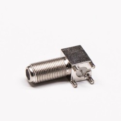 20pcs F Type Connector 90 Degree Coaxial Jack Bulkhead for PCB