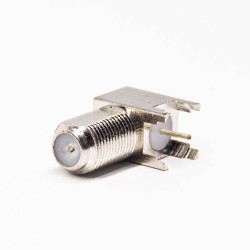 20pcs F Type Connector 90 Degree Female Through Hole for PCB Mount