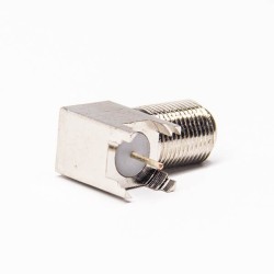 20pcs F Type Connector 90 Degree Female Through Hole for PCB Mount