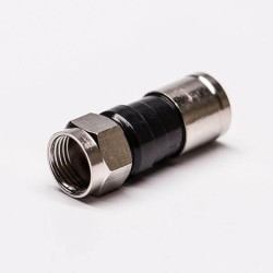 20pcs F Type Connector for RG6 Cable Coaxial Straight Plug Compression Type