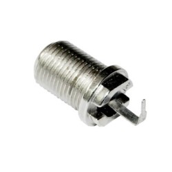 20pcs F Type Connector Right Angle Female Bulkhead for PCB Mount 75Ω