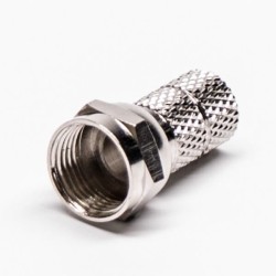 20pcs F Type for RG59 Coaxial Connector Male Straight Connector Solder Type