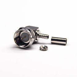 20pcs RF Coaxial Connector F Type Right Angled for Coaxial Crimp Type
