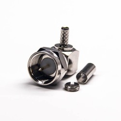 20pcs RF Coaxial Connector F Type Right Angled for Coaxial Crimp Type