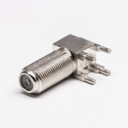 40pcs F Connector Coaxial Female 90 Degree Through Hole for PCB Mount
