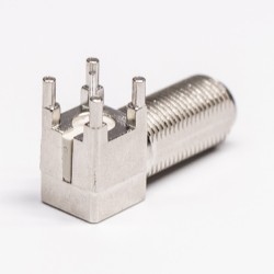 40pcs F Connector Coaxial Female 90 Degree Through Hole for PCB Mount