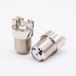 40pcs F Connector Jack Straight Bulkhead and Plate Edge Mount for PCB