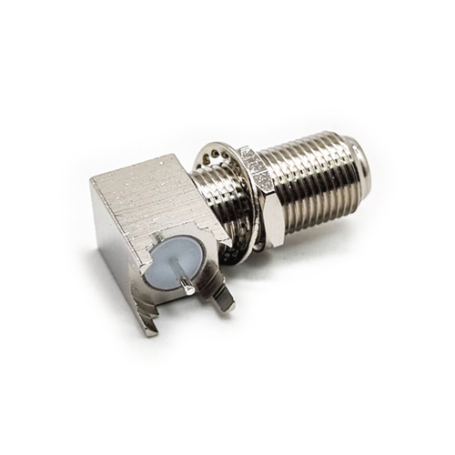 90 Degree F Type Connector Female Bulkhead for PCB Mount 90 Degree F Type Connector Female Bulkhead for PCB Mount