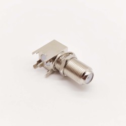 90 Degree F Type Connector Female Bulkhead for PCB Mount