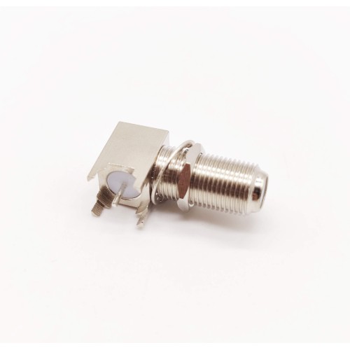 90 Degree F Type Connector Female Bulkhead for PCB Mount 90 Degree F Type Connector Female Bulkhead for PCB Mount