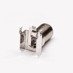F Connector 90 Degree Bulkhead Female Solder Type for PCB Mount