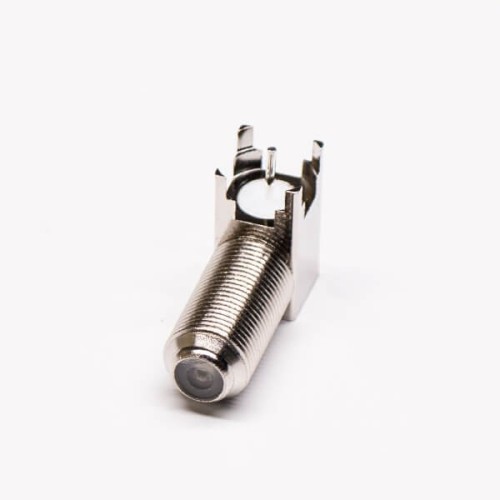 F Connector Bulkhead Female Right Angled for PCB Mount
