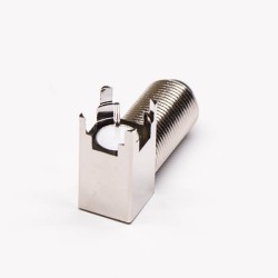 F Connector Bulkhead Female Right Angled for PCB Mount