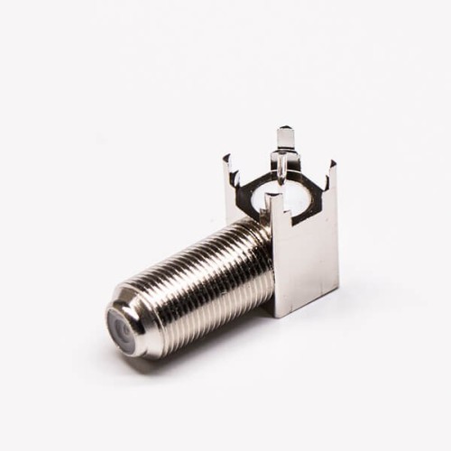F Connector Bulkhead Female Right Angled for PCB Mount