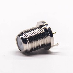 F Connector Coaxial Straight Female Through Hole for PCB Mount