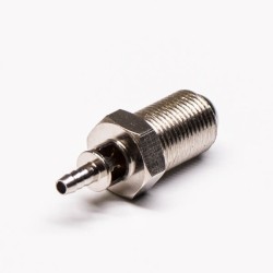 F Connector Crimp Female Straight Bulkhead for Cable RG316
