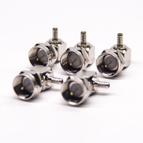 F Connector Crimp Type Angled for Cable RG179 F Connector Crimp Type Angled for Cable RG179