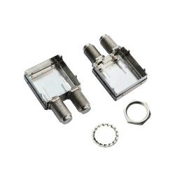 F Connector Double Female with Shielding Can