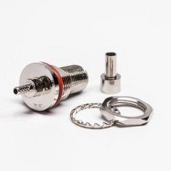 F Connector Female 75 ohm Straight Crimp for Cable RG174