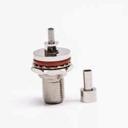 F Connector Female 75 ohm Straight Crimp for Cable RG174