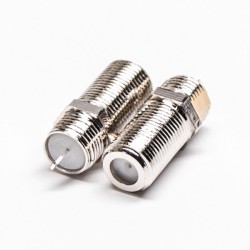 F Connector Female Straight Connector Solder Type Rear Panel Mount