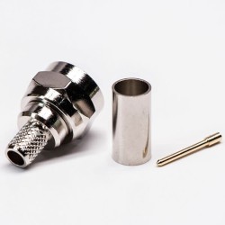 F Connector for RG58 Cable Straight Male Crimp Type