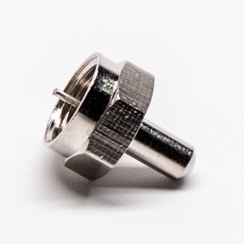 F Connector Male RF Connector Load Straight Nickel Plated