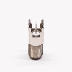 F Connector PCB Mount Straight Female 75Ohm for PCB