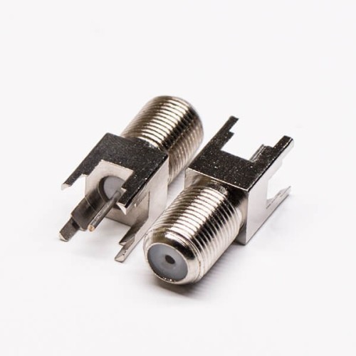 F Connector PCB Mount Straight Female 75Ohm for PCB