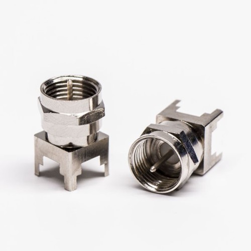 F Connector Plug Straight Through Hole for PCB Mount