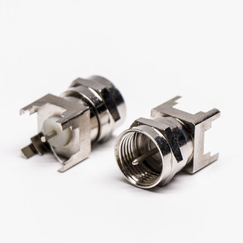 F Connector Plug Straight Through Hole for PCB Mount
