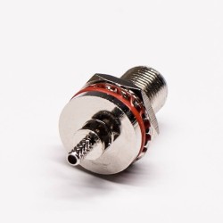 F Connector Screw On Female Waterproof Crimp and Bulkhead for PCB