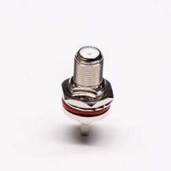 F Connector Screw On Female Waterproof Crimp and Bulkhead for PCB