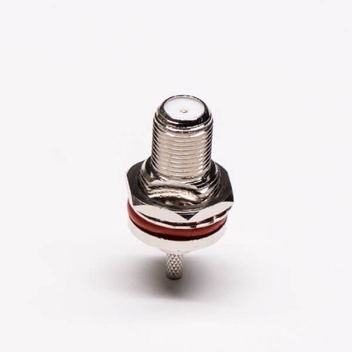 F Connector Screw On Female Waterproof Crimp and Bulkhead for PCB