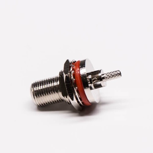 F Connector Screw On Female Waterproof Crimp and Bulkhead for PCB