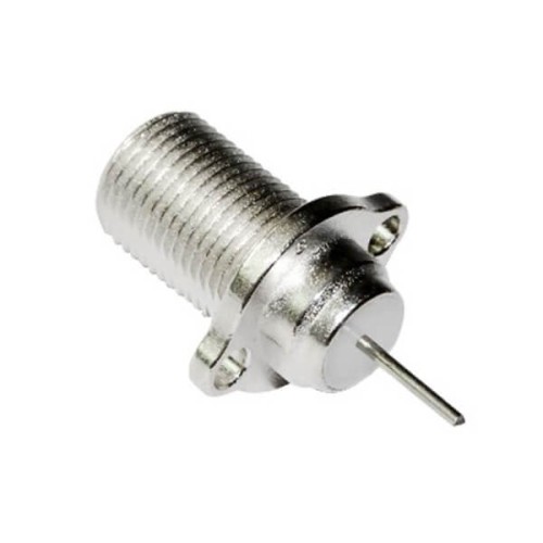 F Connector to TV Straight Jack 2Hole Flange for Panel Mount