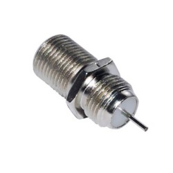 F Connector Video Straight Female Bulkhead for Panel Mount