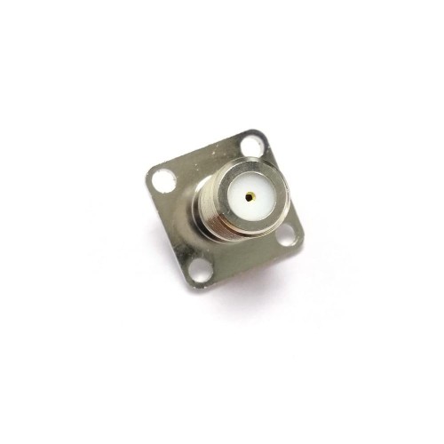 F Jack Female 4 Holes Flange Solder Panel Mount RF Connector 17.5*17.5