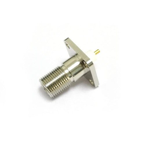F Jack Female 4 Holes Flange Solder Panel Mount RF Connector 17.5*17.5