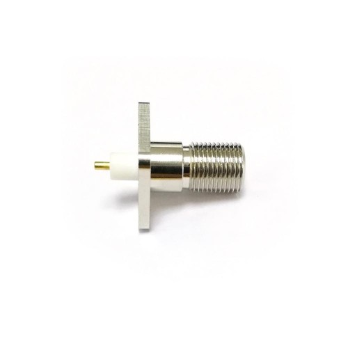 F Jack Female 4 Holes Flange Solder Panel Mount RF Connector 17.5*17.5