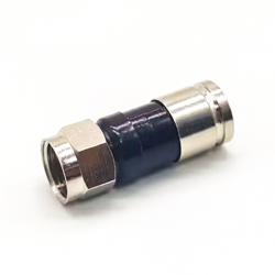 F Male Connector Black Plug Straight Connector Compression Type for RG6
