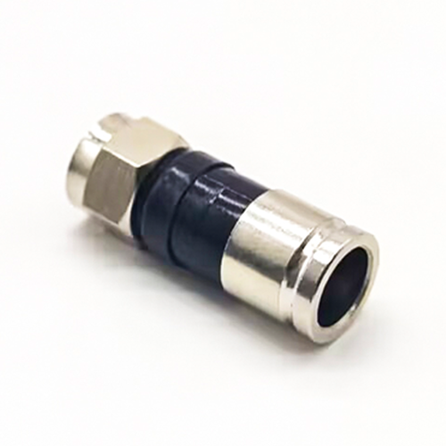 F Male Connector Black Plug Straight Connector Compression Type for RG6 F Male Connector Black Plug Straight Connector Compression Type for RG6