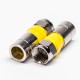 F Male Connector Yellow Plug Straight Connector Compression Type for RG6 F Male Connector Yellow Plug Straight Connector Compression Type for RG6