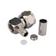 F Plug Male Right Angle Crimp RF Coaxial Connector for Cable LMR195/RG58