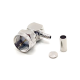 F Plug Male Right Angle RF Coaxial Connector Adapter for Cable RG179/RG316/RG174