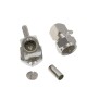 F Plug Male Right Angle RF Coaxial Connector Adapter for Cable RG179/RG316/RG174