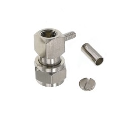F Plug Male Right Angle RF Coaxial Connector Adapter for Cable RG179/RG316/RG174