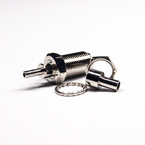 F Type Connector Bulkhead Straight Female Crimp Window Solde for Coaxial Cable F Type Connector Bulkhead Straight Female Crimp Window Solde for Coaxial Cable
